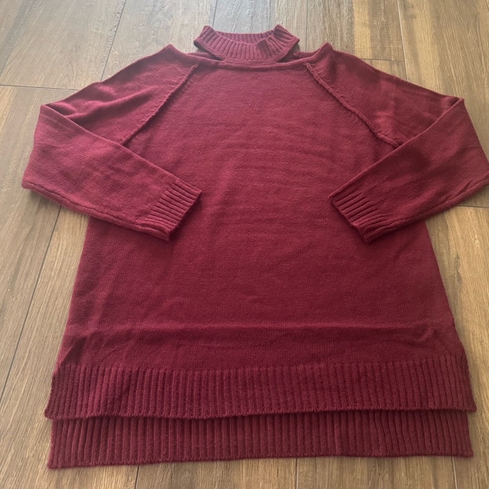 Love Riche Maroon Turtleneck Sweater